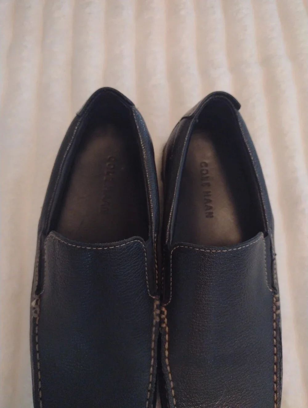 Cole Haan Tucker Venetian Mens 8M Black Genuine Leather Loafers Driving Shoes